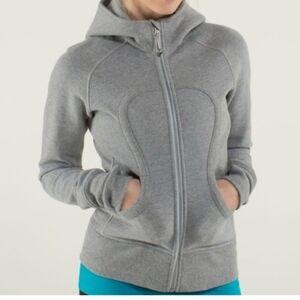 Lululemon Athletica Scuba Hoodie Full Zip Heathered Gray Size 6